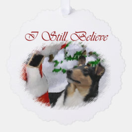 Adorno De Papel Regalos de Navidades de Smooth Collie