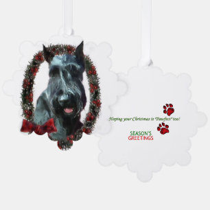 Adorno De Papel Regalos de Navidades Schnauzer