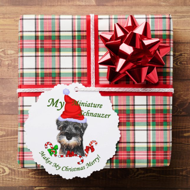 Adorno De Papel Regalos de Navidades Schnauzer en miniatura (Insitu (Regalo))