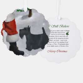 Adorno De Papel Regalos de Navidades Terrier de Escocia
