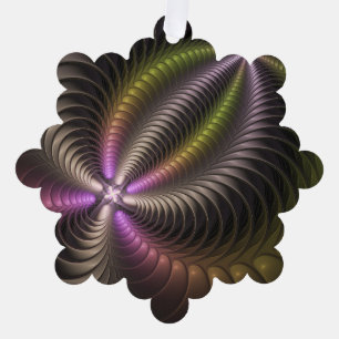Adorno De Papel Resumen brillante Trippy Colorido arte fractal 3D