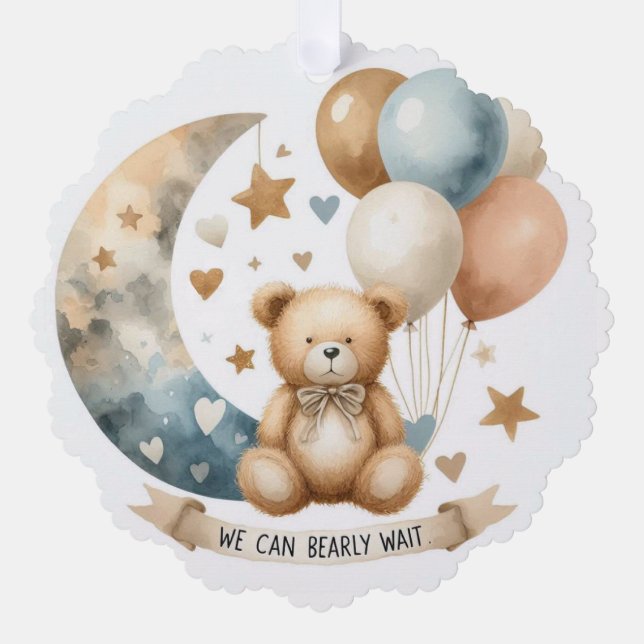 Adorno De Papel Revelación Neutral de género Teddy (Anverso)