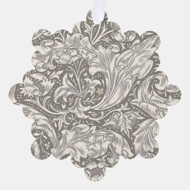 Adorno De Papel Robot floral botón de William Morris Bachelor (Anverso)