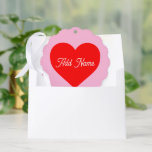 Adorno De Papel Romántico del corazón rojo Pastel Rosa Personaliza<br><div class="desc">Sencillo corazón rojo cálido sobre fondo rosa pastel. Idea de decoración de diseño gráfico. Forma estética comúnmente utilizada para representar amor,  apoyo,  lazos estrechos,  amistad y admiración.</div>