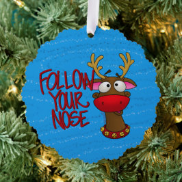 Adorno De Papel Rudolph Ornament, Siga Su Nariz