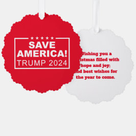 Adorno De Papel Salven a Estados Unidos Trump 2024