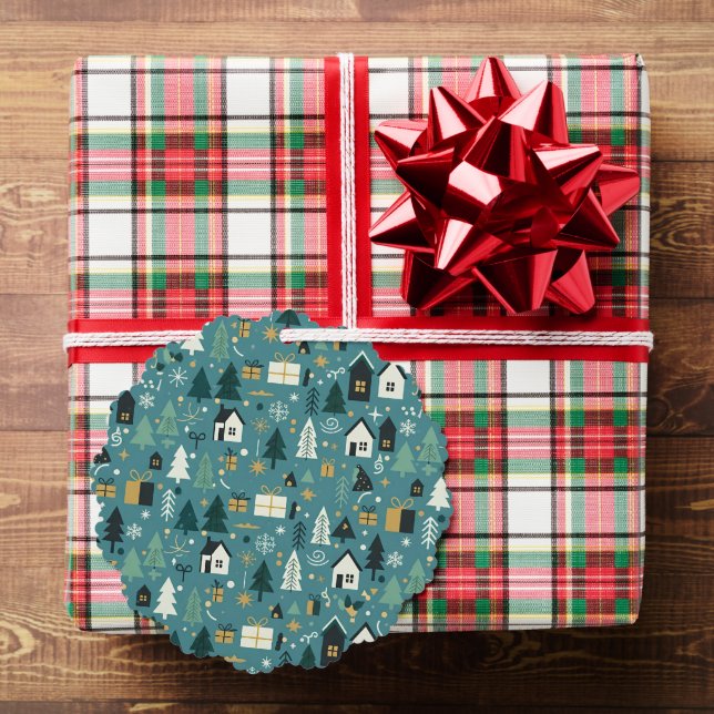 Adorno De Papel Scandinavian Merry Christmas Tree Winter Snow (Insitu (Regalo))