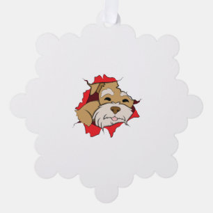 Adorno De Papel Schnauzer en miniatura