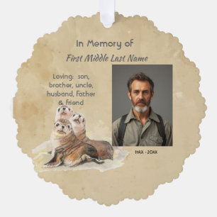 Adorno De Papel Sellos de Acuarela de Recuerdo Memorial Animales