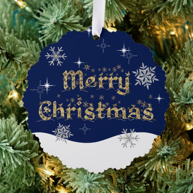 Adorno De Papel Sencillo Purpurina elegante de Navidades espumosos (Insitu (árbol))