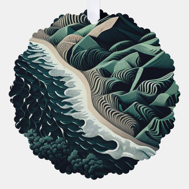 Adorno De Papel Serene Shores (Anverso)