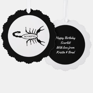 Adorno De Papel Signo de estrella de escorpión negro de Scorpion