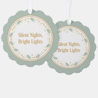 Adorno De Papel Silent Nights Bright Lights Christmas Ornament