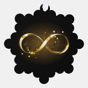Adorno De Papel Símbolo de infinito dorado