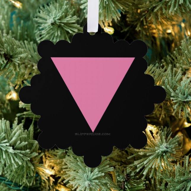 Adorno De Papel Símbolo rosa brillante de la bandera del triángulo (Insitu (árbol))