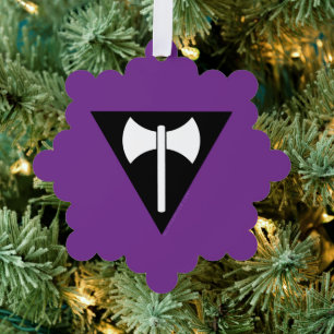 Adorno De Papel SlipperyJoe bandera del orgullo lesbiano poderoso 