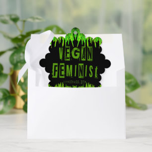 Adorno De Papel SlipperyJoe's atención vegana feminista que llama