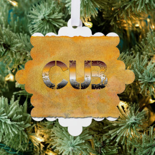 Adorno De Papel SlipperyJoe's cub word naranja-tonos marrones pro