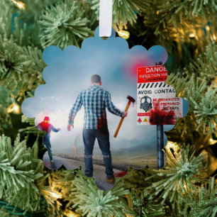 Adorno De Papel SlipperyJoe's Feliz Halloween zombies muertos ater