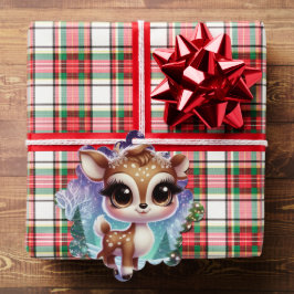 Adorno De Papel Snowflake Sparkle Baby Reindeer