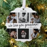 Adorno De Papel Te amamos el collage de fotos de la abuela 6<br><div class="desc">Te amamos la tarjeta de ornamento de collage de fotos 6 de la abuela. Haga clic en el botón de edición para personalizar este diseño con sus fotos y texto.</div>