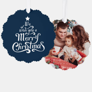 Adorno De Papel Te deseamos una alegre foto linda de Navidad