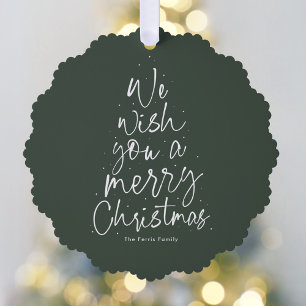 Adorno De Papel Te deseamos una feliz Navidad linda foto