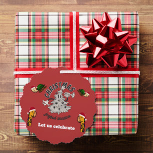 Adorno De Papel Temporada de júbilo de los Navidades retro Persona