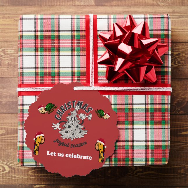 Adorno De Papel Temporada de júbilo de los Navidades retro Persona (Insitu (Regalo))