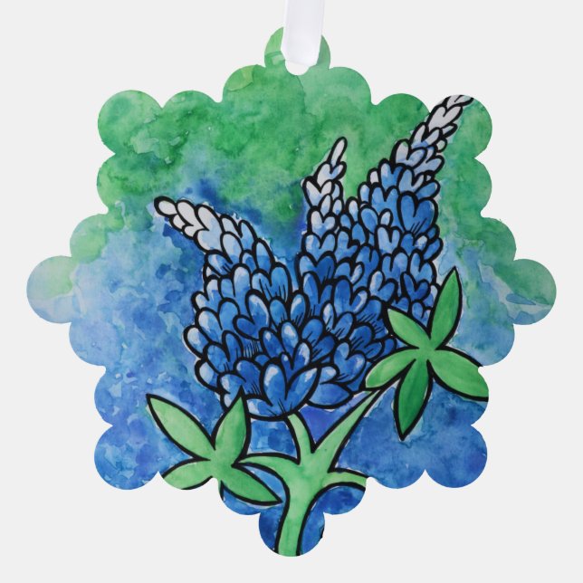 Adorno De Papel Texas Bluebonnets (Anverso)