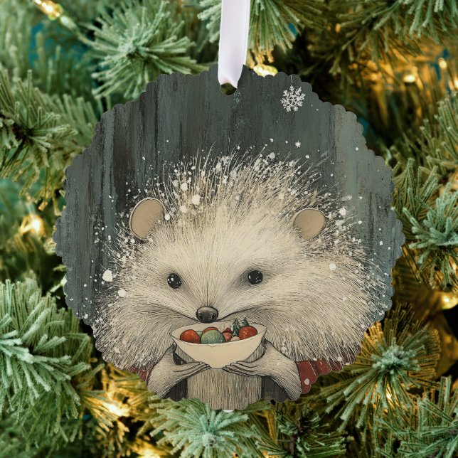 Adorno De Papel Thistle the Hedgehog | Woodland Whimsy  (Insitu (árbol))