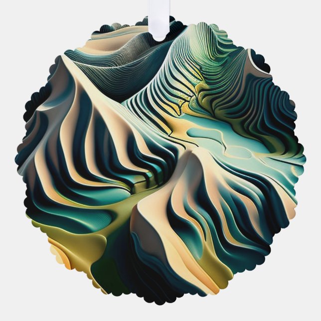 Adorno De Papel Topographic Currents (Anverso)