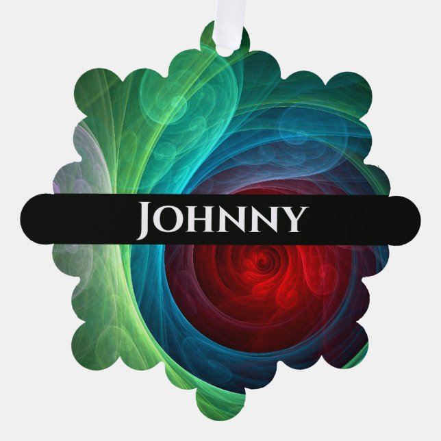 Adorno De Papel Tormenta roja Floral Moderno Resumen Patrón de col (Anverso)