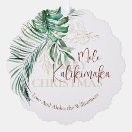 Adorno De Papel Tropical Botánico Mele Kalikimaka | PERSONALIZADO