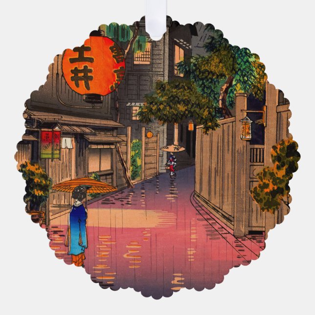 Adorno De Papel Tsuchiya Koitsu - Noche en Ushigome (Anverso)
