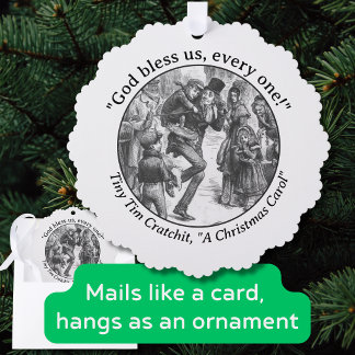 Adorno De Papel Un cuento de Navidad Bob Cratchit y Tiny Tim