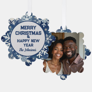 Adorno De Papel Un Keepsake festivo y personalizado:Ornamento foto