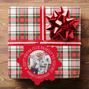 Adorno De Papel Un regalo de nuestra familia a su etiqueta de rega