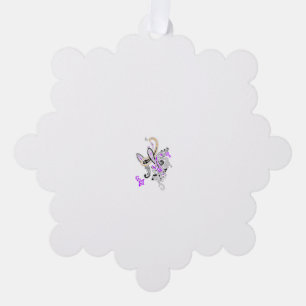 Adorno De Papel Vector de tatuaje de hadas de mariposa - Arte flor