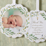 Adorno De Papel verde falso purpurina Baptism gracias<br><div class="desc">Baptism gracias a adorno de papel</div>