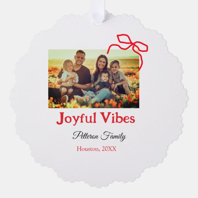 Adorno De Papel Vibes alegres de la proa roja añaden el bautizo de (Anverso)