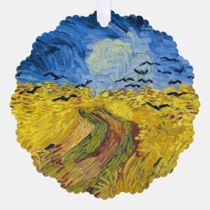 Adorno De Papel Vincent van Gogh - Campo de trigo con cuervos