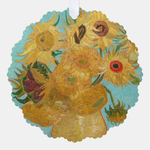 Adorno De Papel Vincent Van Gogh - Jarrón con doce girasoles
