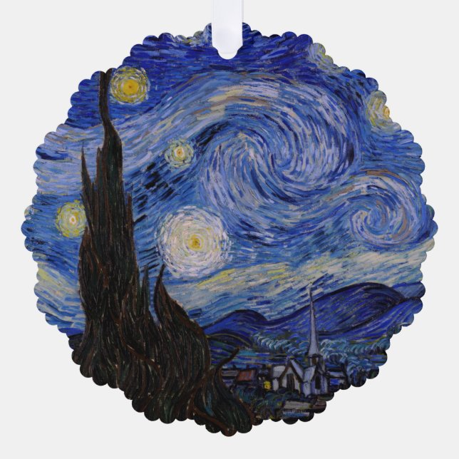 Adorno De Papel Vincent Van Gogh - La noche estrellada (Anverso)