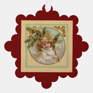 Adorno De Papel Vintage Angel Paper Ornament Card