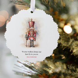 Adorno De Papel Vintage Nutcracker y Feliz Navidad