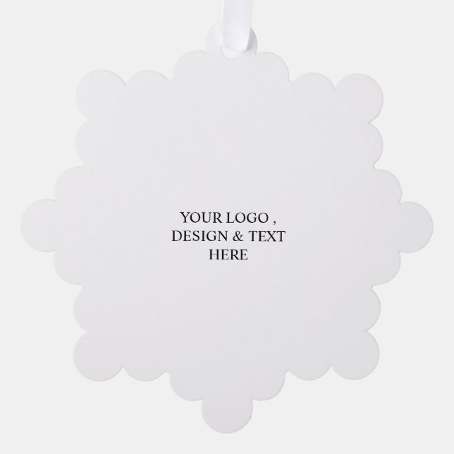 Adorno De Papel White Personalized – Your Logo & Text Here (Anverso)