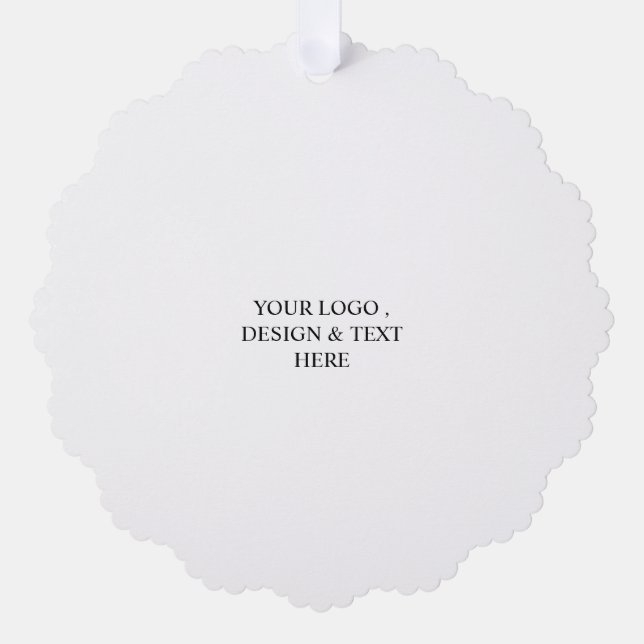 Adorno De Papel White Personalized – Your Logo & Text Here (Anverso)
