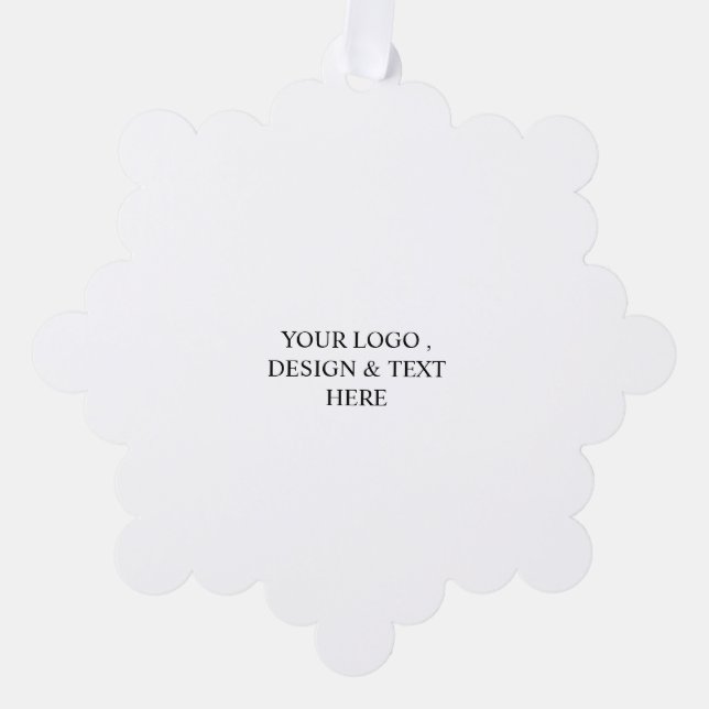 Adorno De Papel White Personalized – Your Logo & Text Here (Anverso)