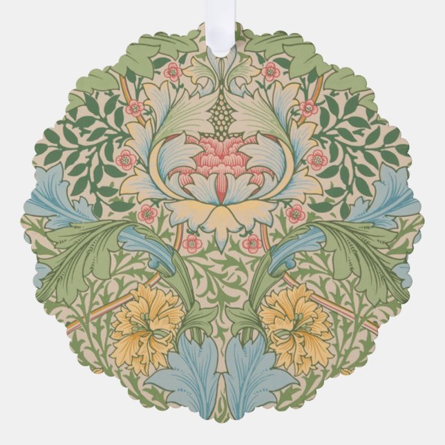 Adorno De Papel William Morris Myrtle Flor Floral Botánica (Anverso)
